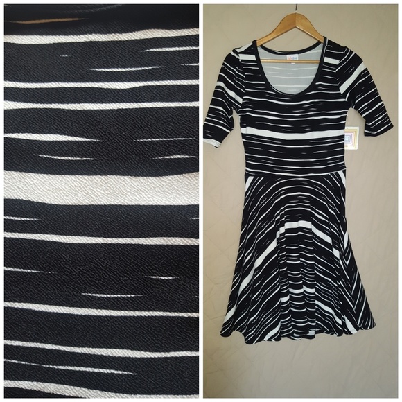 LuLaRoe Dresses & Skirts - LulaRoe Nicole Dress- Black and white